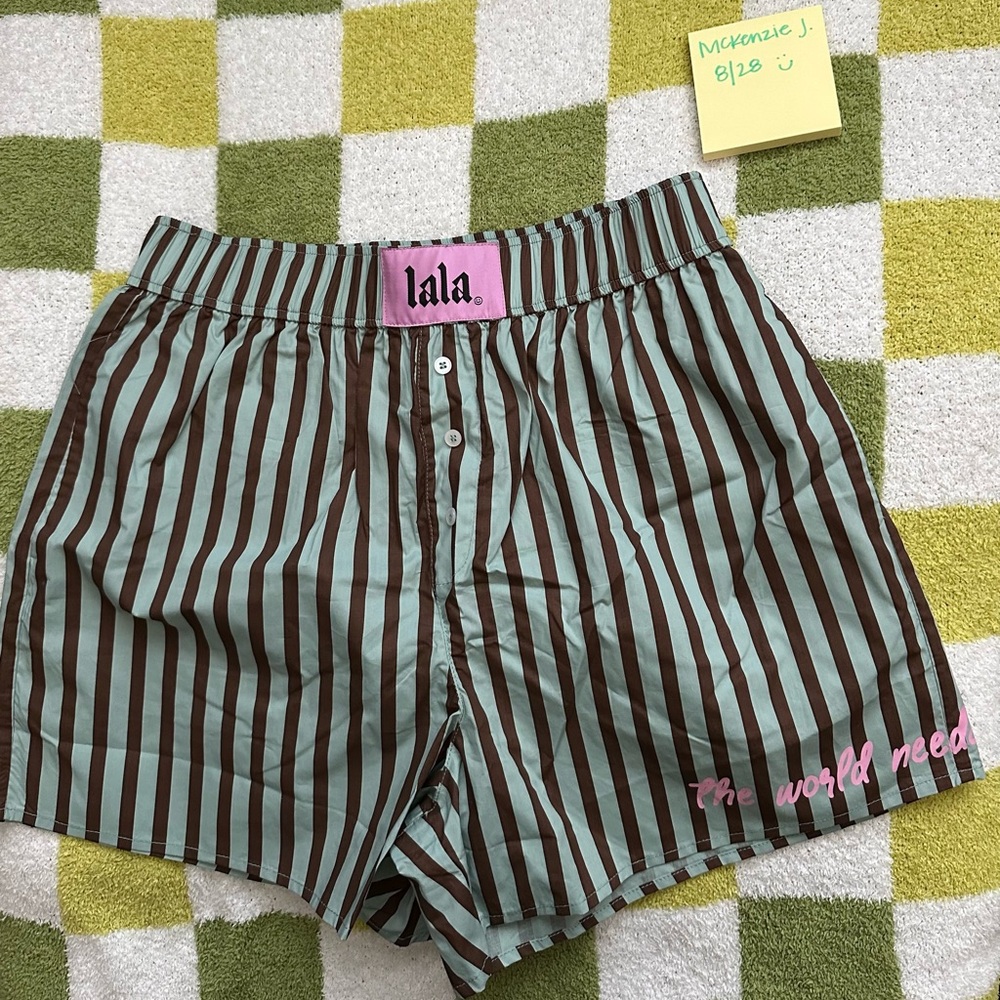 Dressed in Lala Boxer Shorts in Carnival Stripe